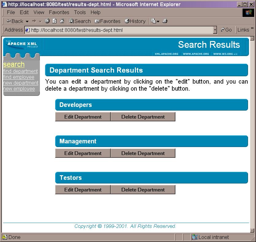 Find Department Results