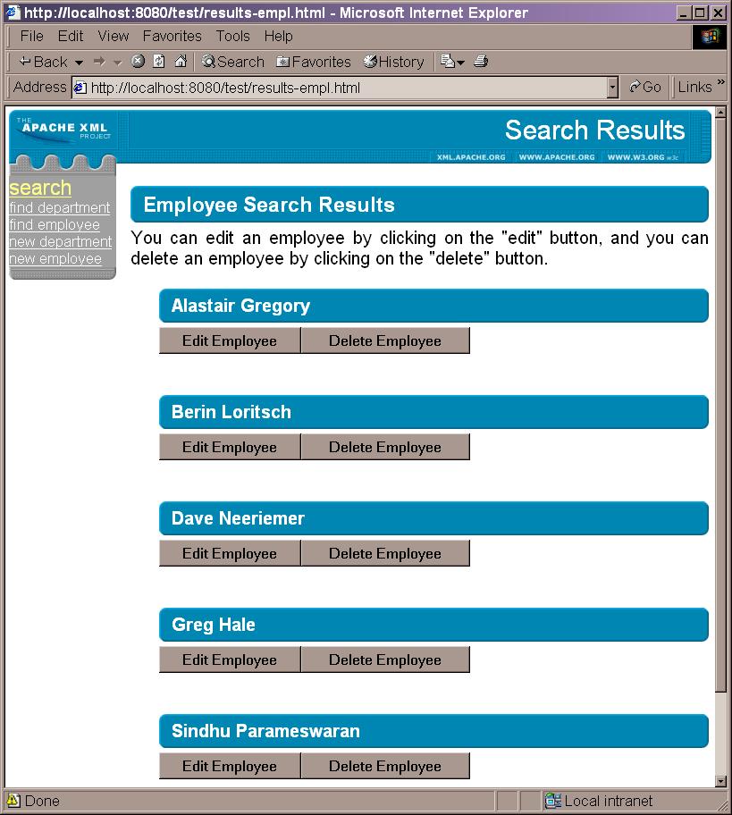 Find Employee Results